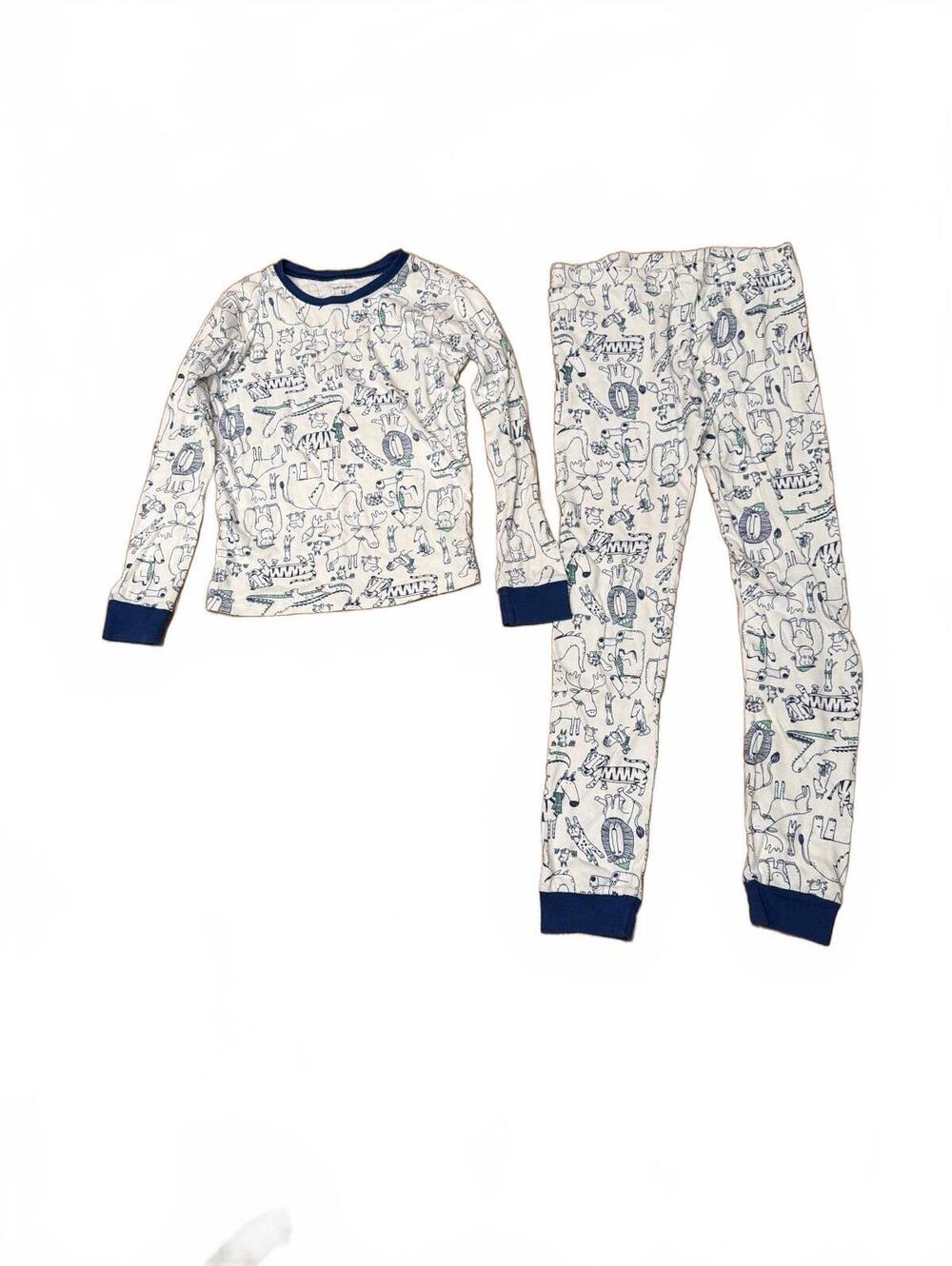 Carters Unisex Kids 12 Pajama Set Youth 12 long sleeve White Blue print